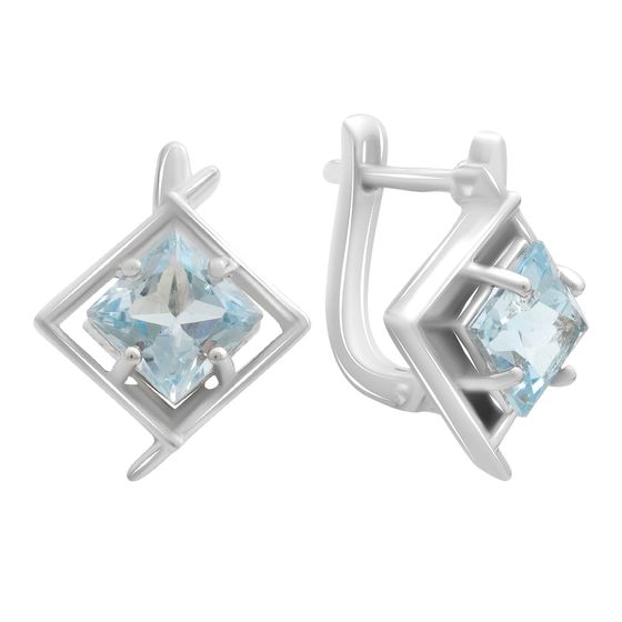 Silver earrings with topaz 4.25ct