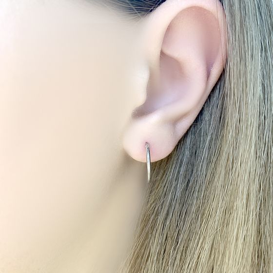 Silver earrings without stones