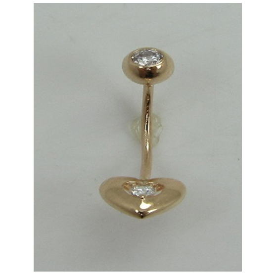 Sterling silver piercing with 0.08ct fianites