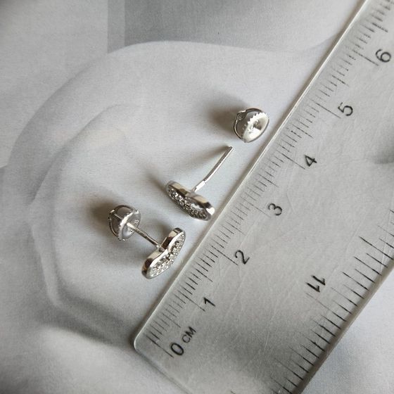 Silver Earrings with Fianites