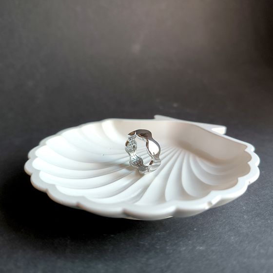 Silver ring without stones