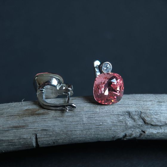 Silver Earrings with Fianites