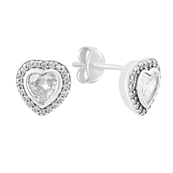 Silver Earrings with Fianites