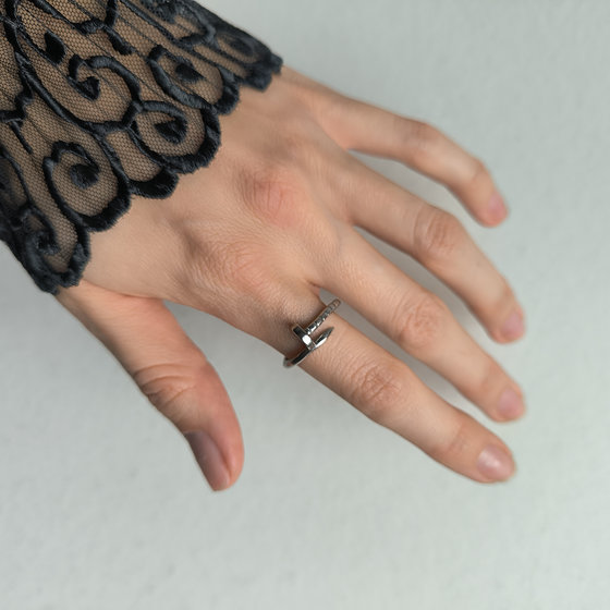 Silver ring without stones