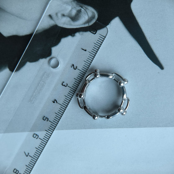 Silver ring without stones