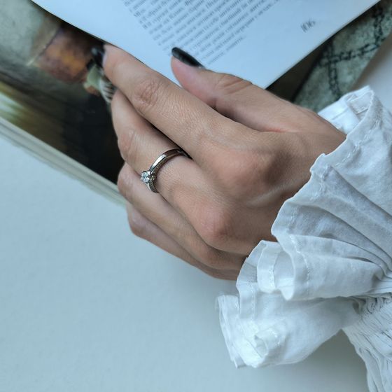 Silver Ring with Fianites