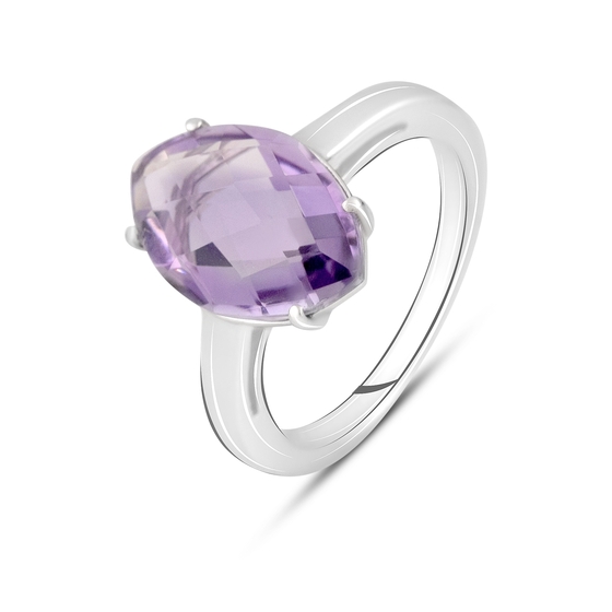 Silver ring with amethyst 4.6ct