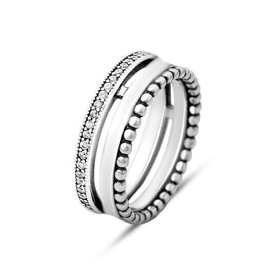Silver Ring with Fianites