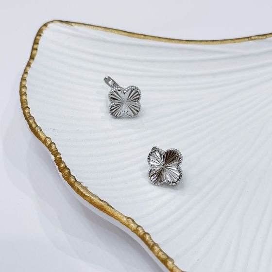 Silver earrings without stones
