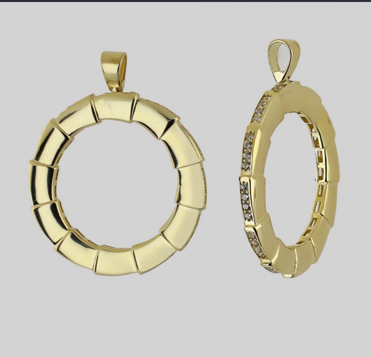 Срібна підвіска з фіанітами 0.48ct
