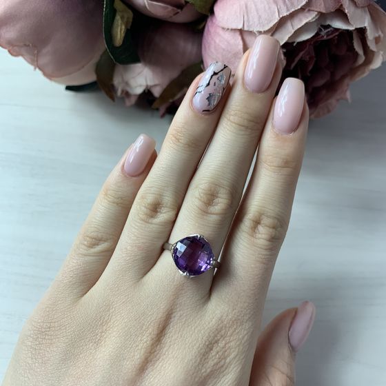 Срібна каблучка з олександритом 8.208ct