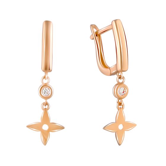 Gold Earrings with 0.4ct Phianites