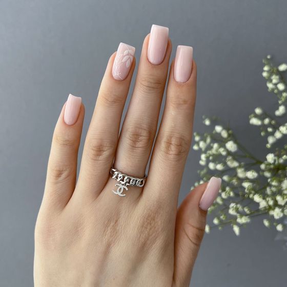 Silver ring without stones