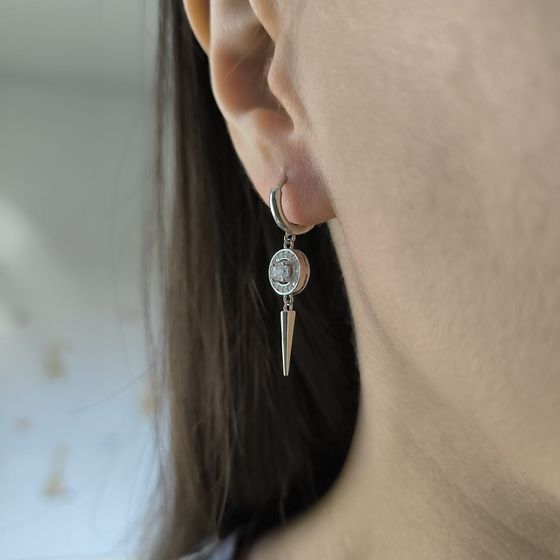 Silver Earrings with Fianites