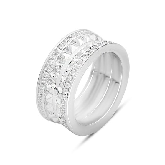 Silver Ring with Fianites