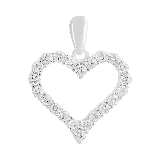 Silver pendant with cubic zirconia