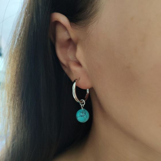 Silver earrings with turquoise
