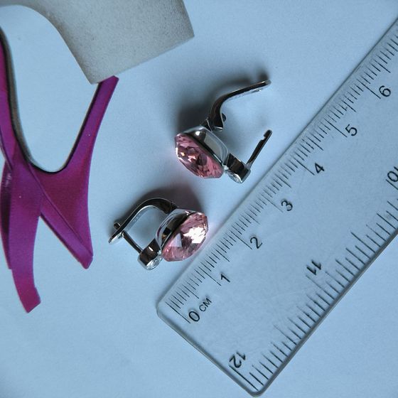 Silver Earrings with Fianites