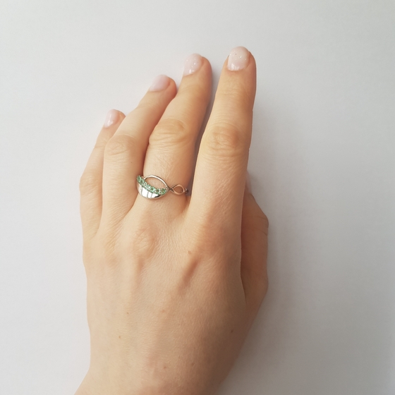 Silver ring with