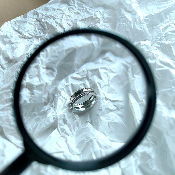 Silver Ring with Fianites