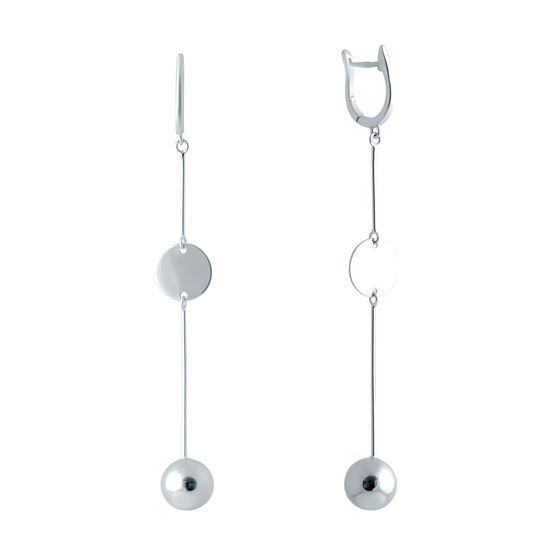 Silver earrings without stones