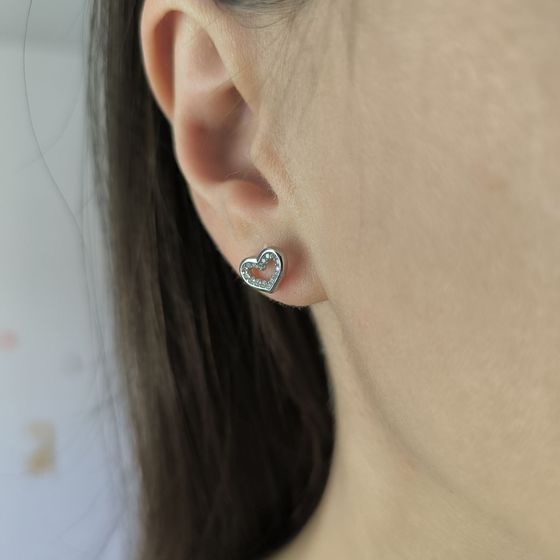 Silver Earrings with Fianites