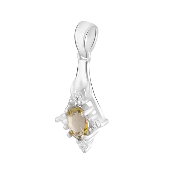 Silver pendant with citrine nano 0.87ct