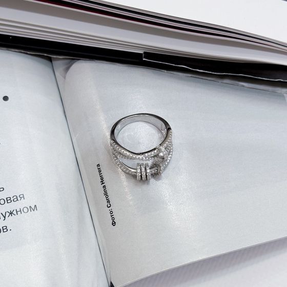 Silver Ring with Fianites