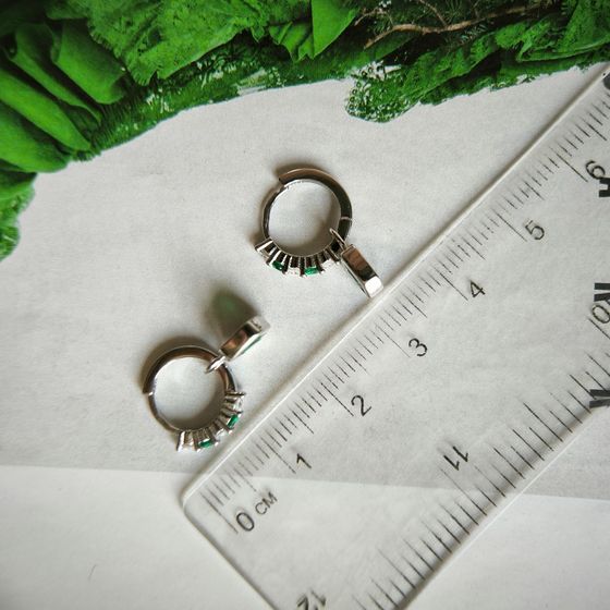 Silver Earrings with Fianites