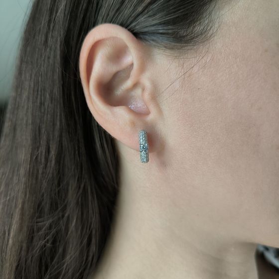 Silver Earrings with Fianites