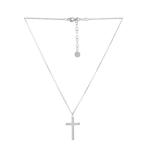 Silver necklace without stones