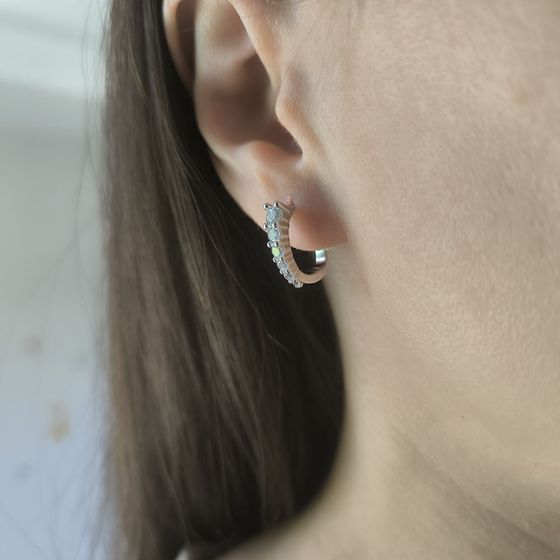 Silver Earrings with Fianites