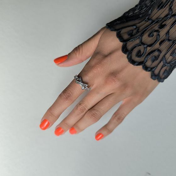Silver Ring with Fianites