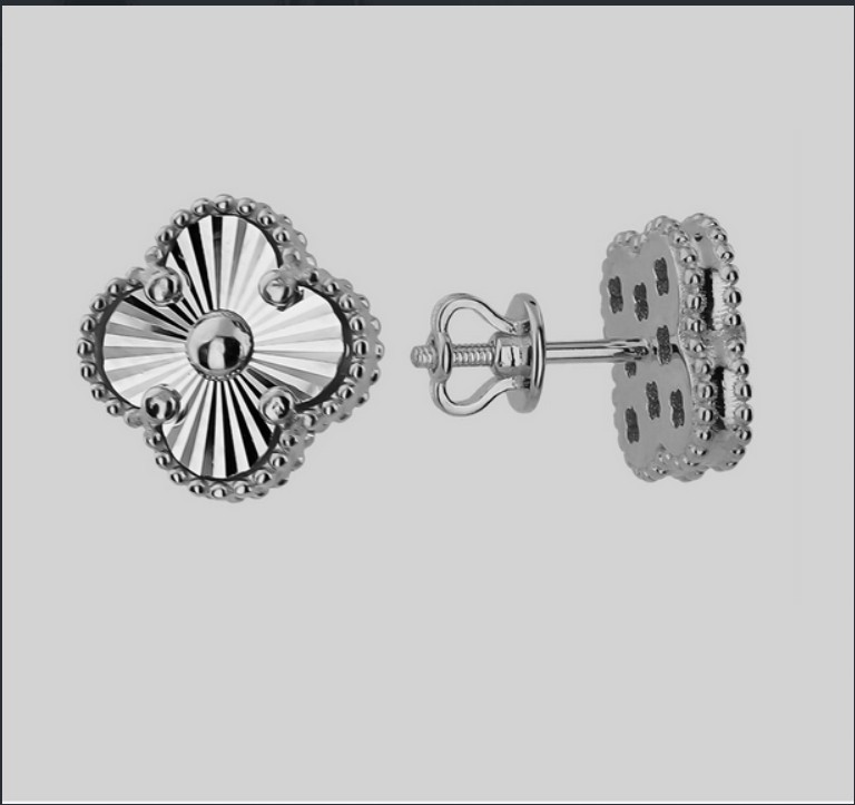 Gold earrings without stones