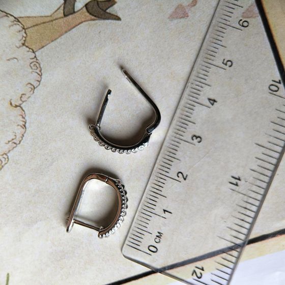 Silver Earrings with Fianites