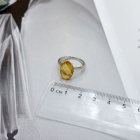 Срібна каблучка з цитрином nano 4.806ct
