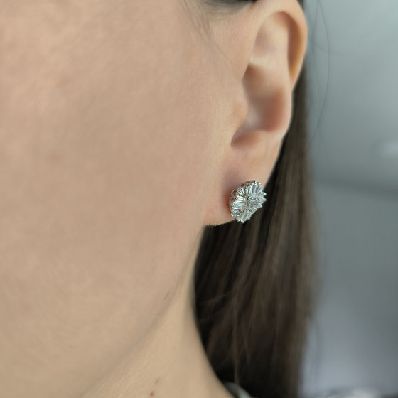Silver Earrings with Fianites