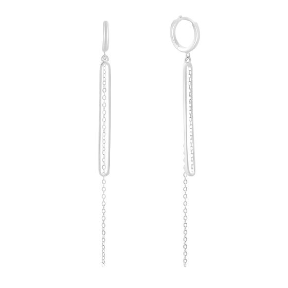 Silver earrings without stones