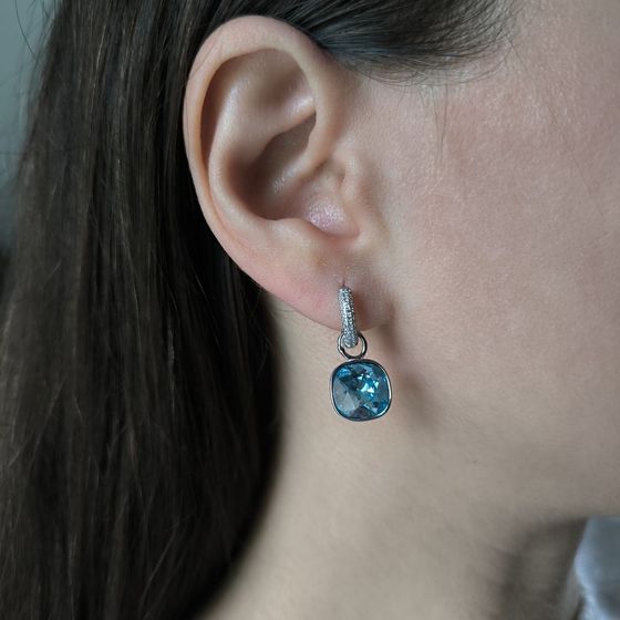 Silver Earrings with Fianites