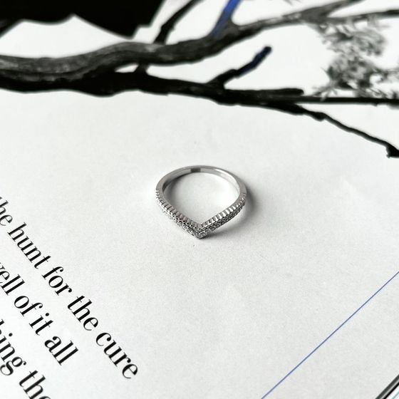 Silver Ring with Fianites