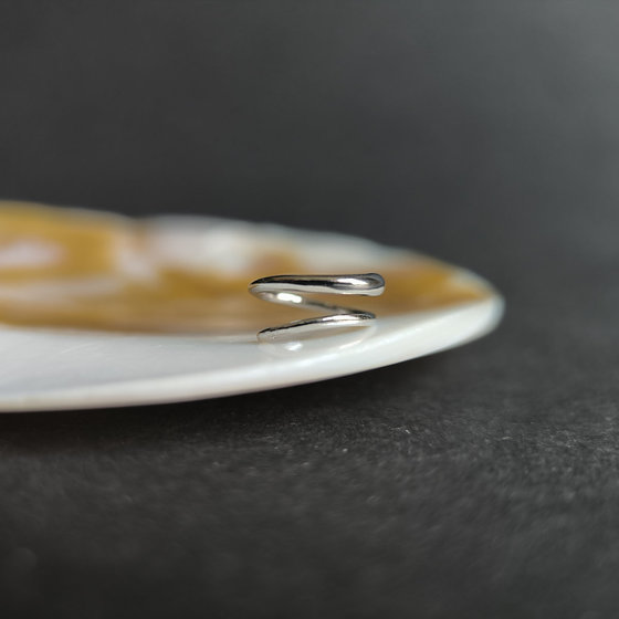 Silver earrings without stones