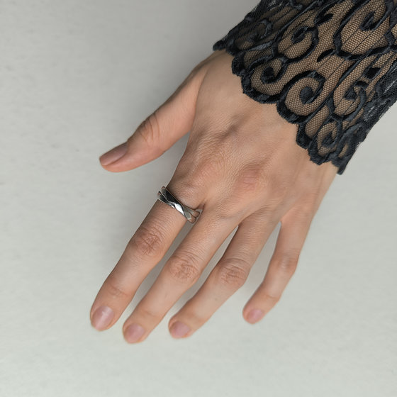 Silver ring without stones