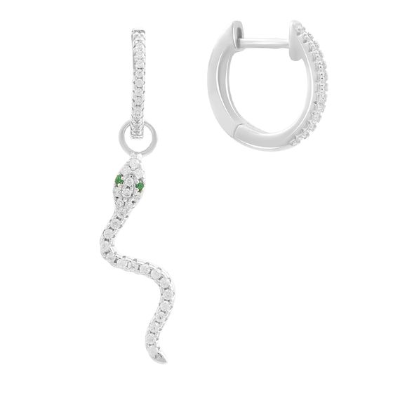 Silver Earrings with Fianites