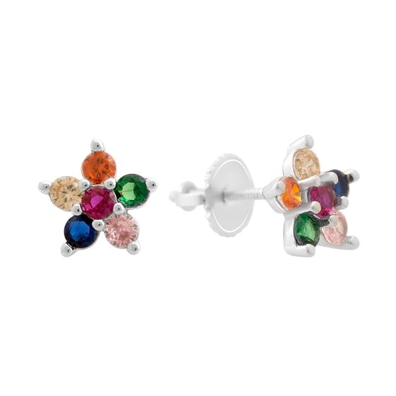 Silver Earrings with Fianites