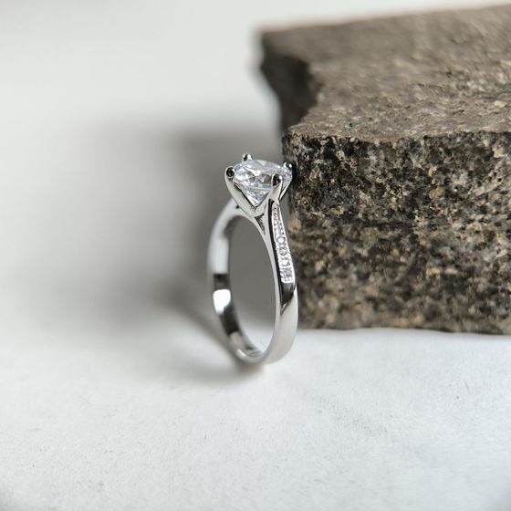 Silver Ring with Fianites