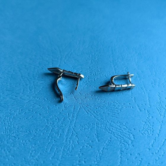 Silver Earrings with Fianites