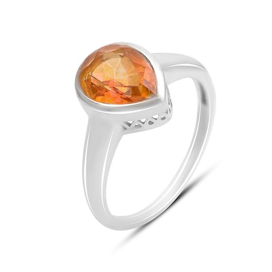 Silver ring with gold quartz 1.787ct