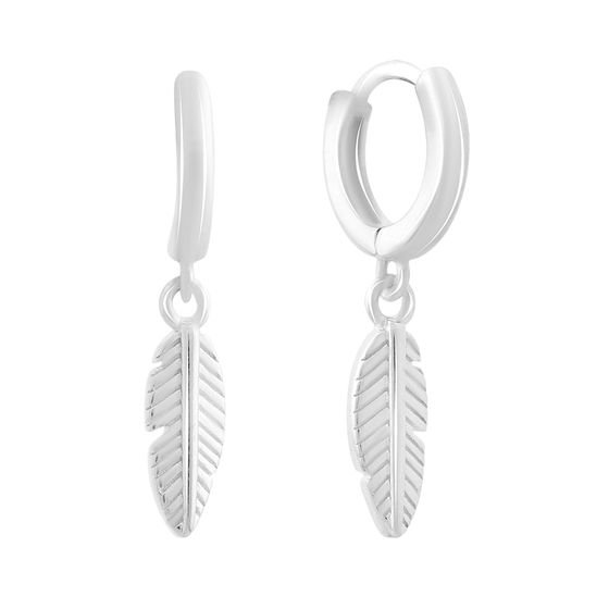 Silver earrings without stones