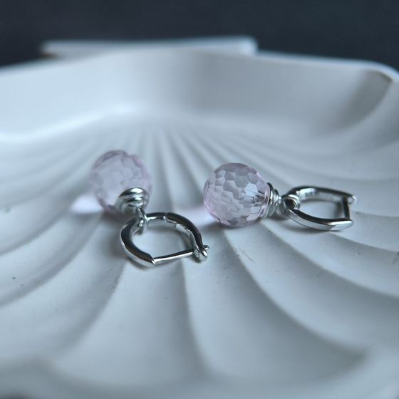Silver Earrings with Fianites