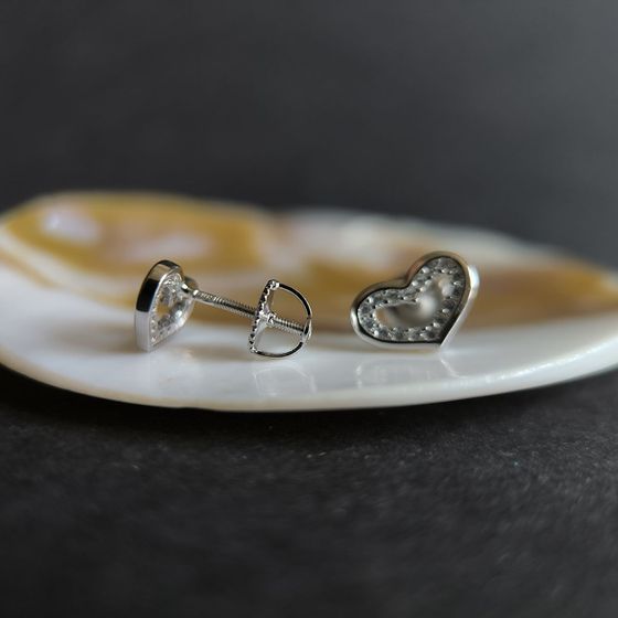 Silver Earrings with Fianites